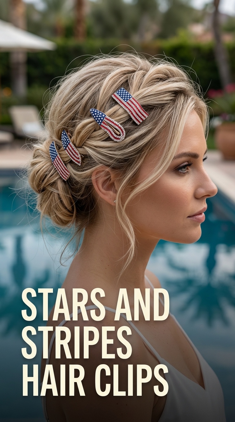 Stars and Stripes Hair Clips