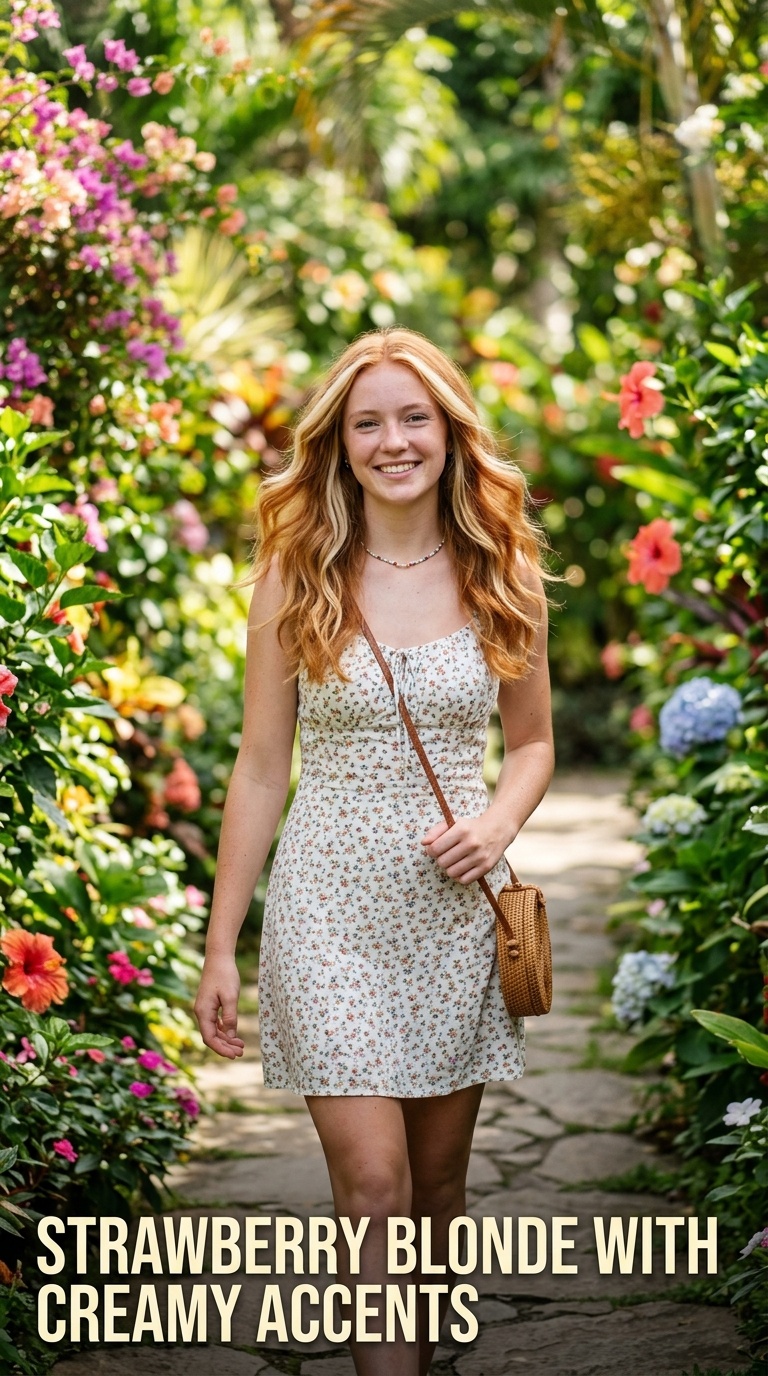 Strawberry Blonde with Creamy Accents