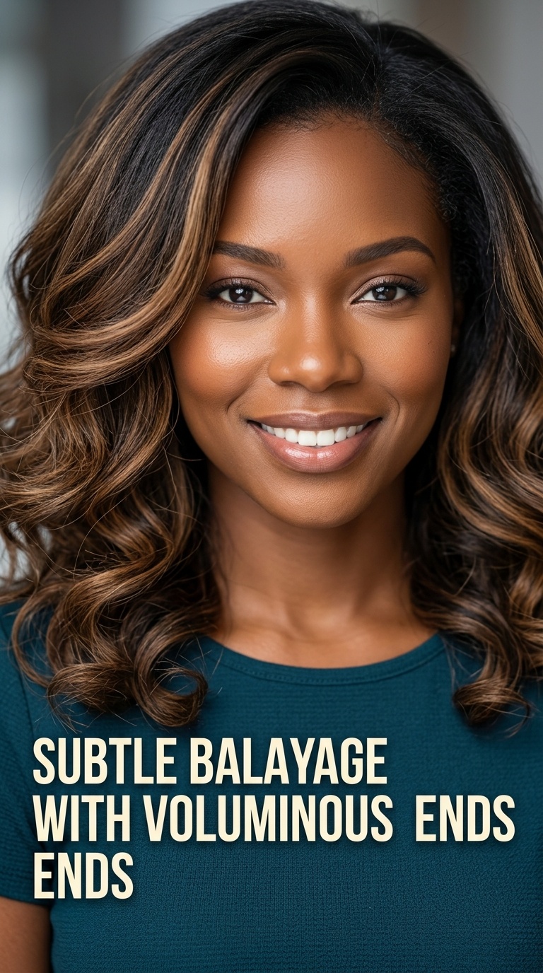 Subtle Balayage with Voluminous Ends