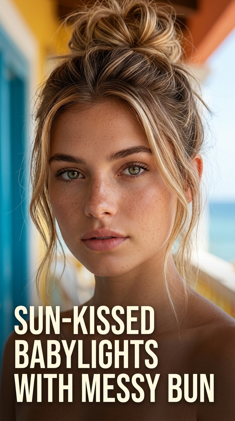 Sun-Kissed Babylights with Messy Bun