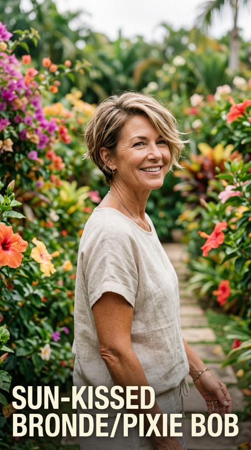 Sun-Kissed Bronde Pixie Bob
