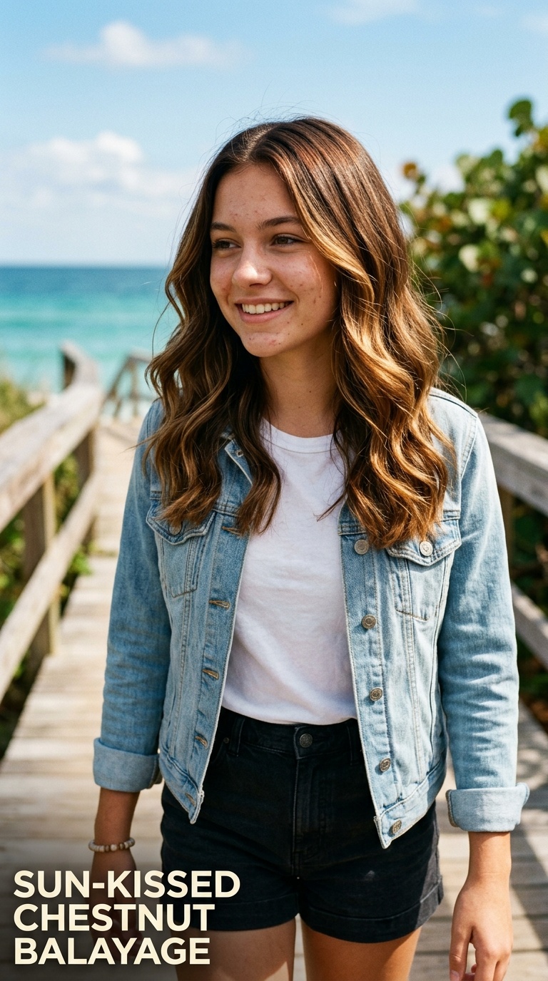 Sun-Kissed Chestnut Balayage