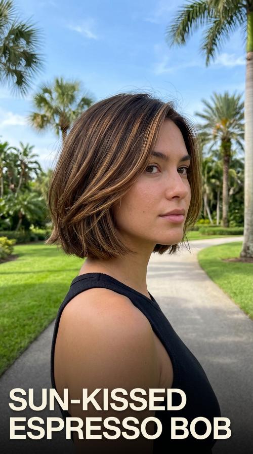 Sun-Kissed Espresso Bob