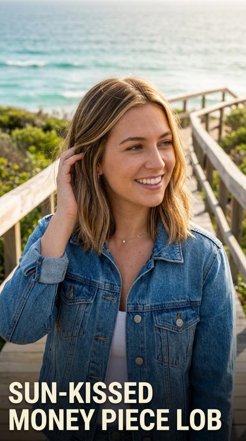 Sun-Kissed Money Piece Lob