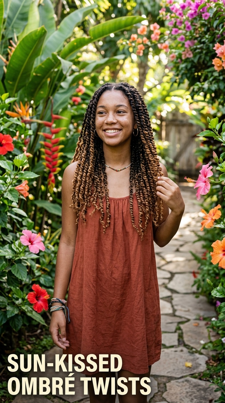 Sun-Kissed Ombré Twists