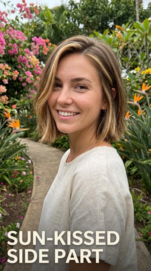 Sun-Kissed Side Part