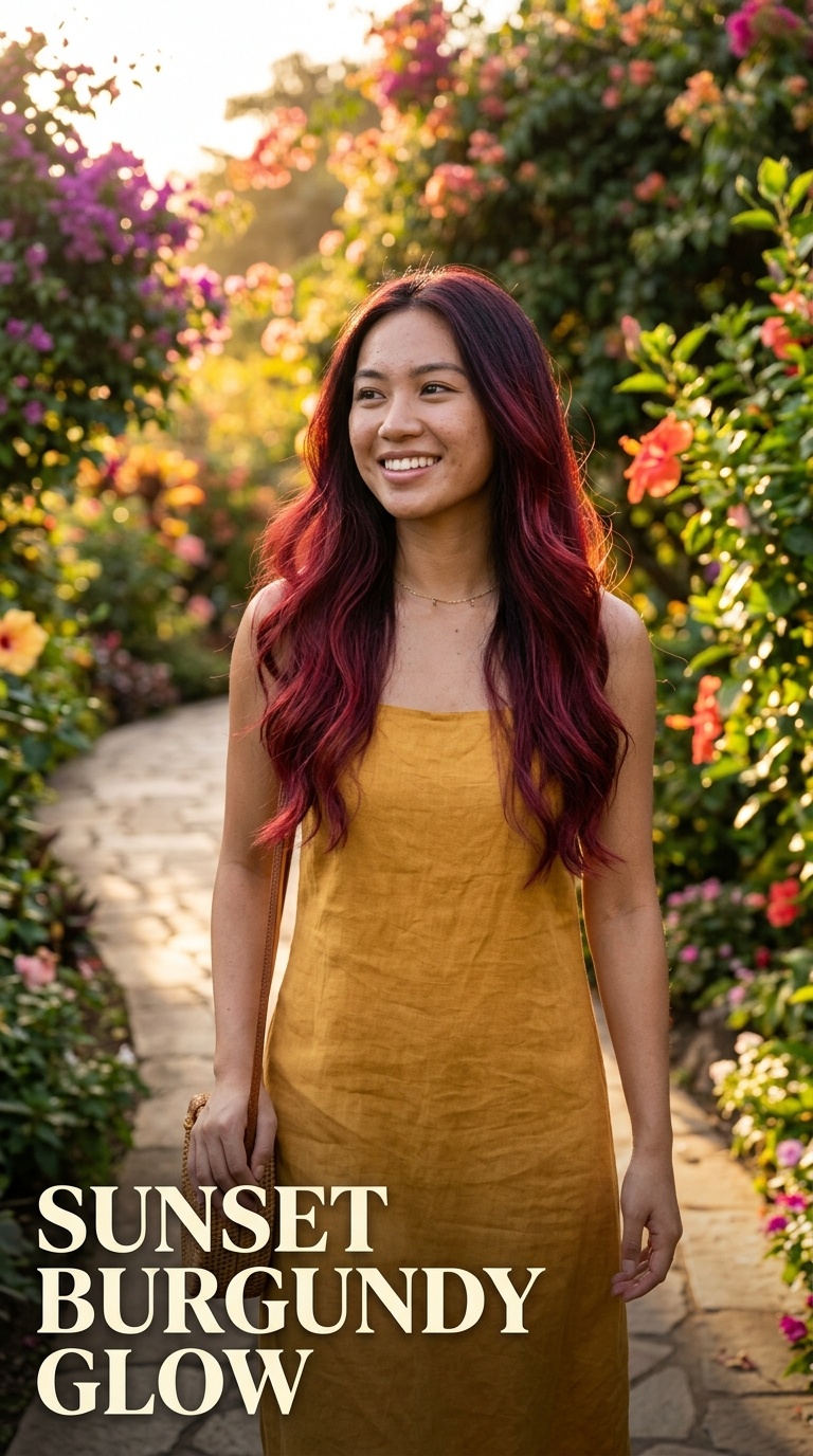Sunset Burgundy Glow