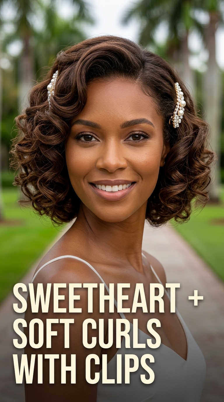 Sweetheart + Soft Curls with Clips