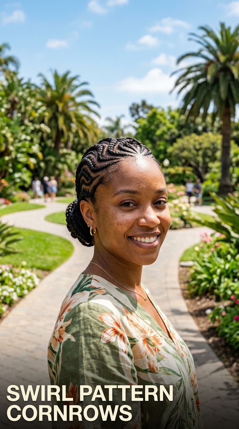 Swirl Pattern Cornrows