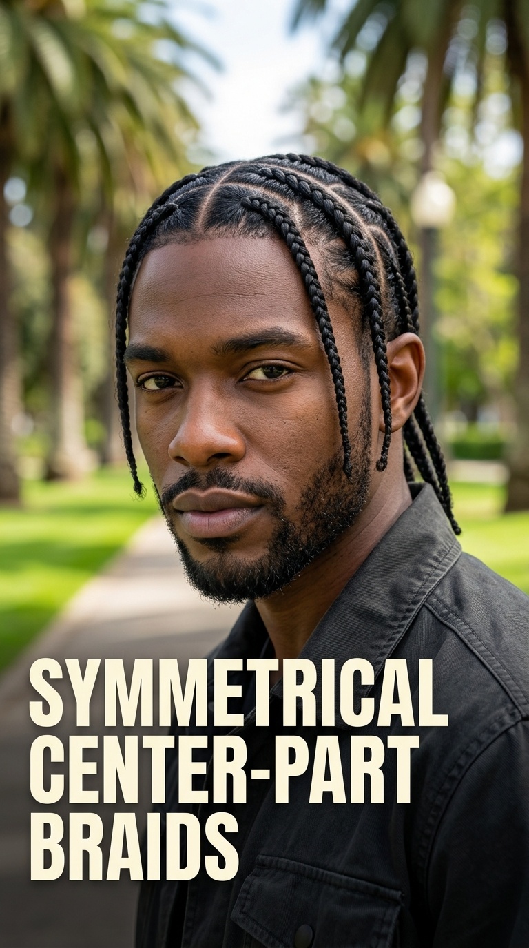 Symmetrical Center-Part Braids