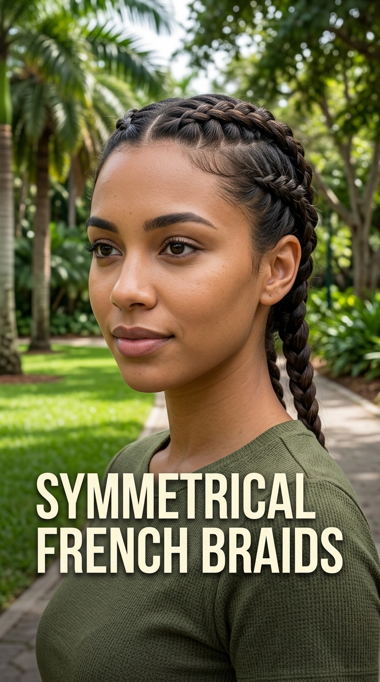 Symmetrical French Braids