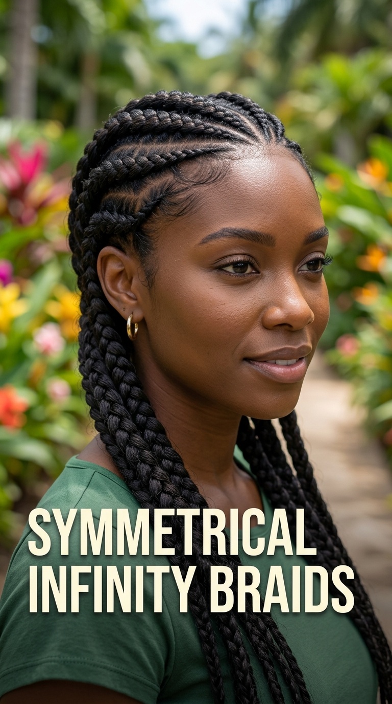 Symmetrical Infinity Braids