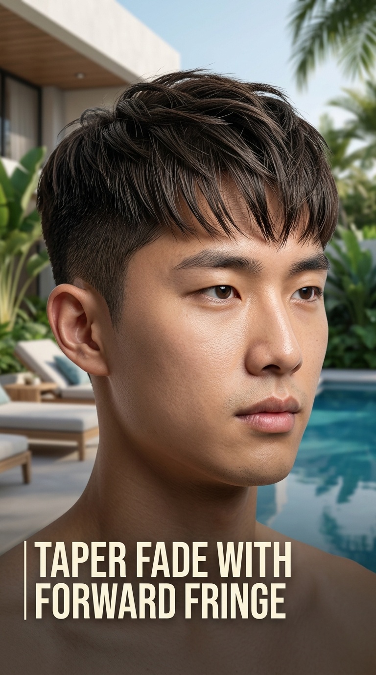 Taper Fade with Forward Fringe