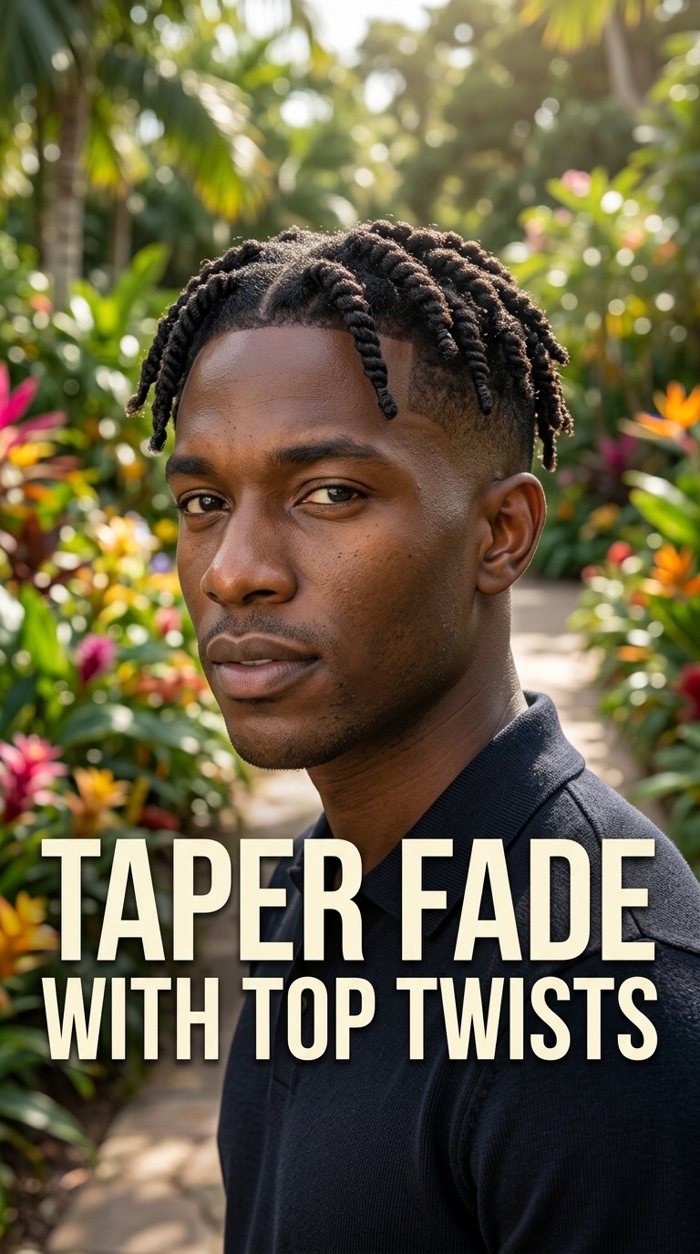 Taper Fade with Top Twists