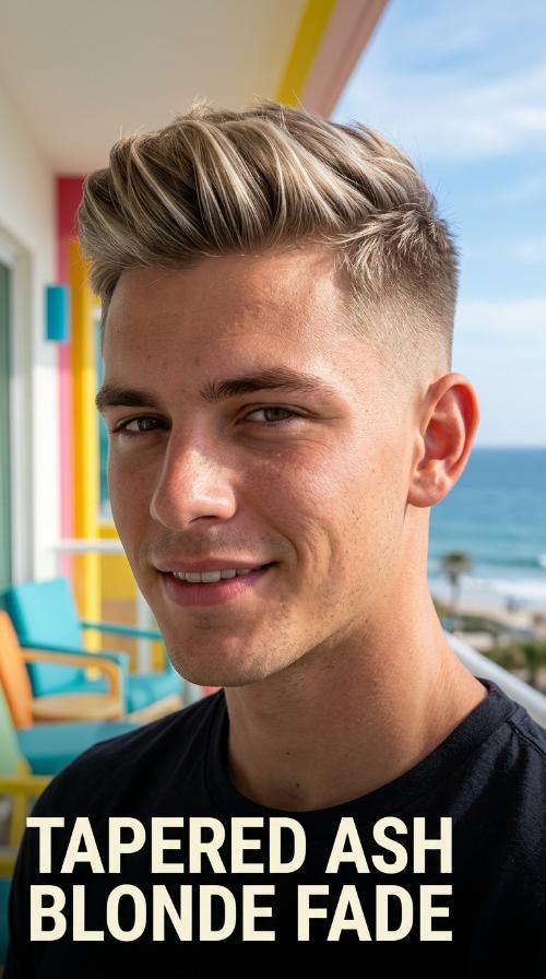 Tapered Ash Blonde Fade