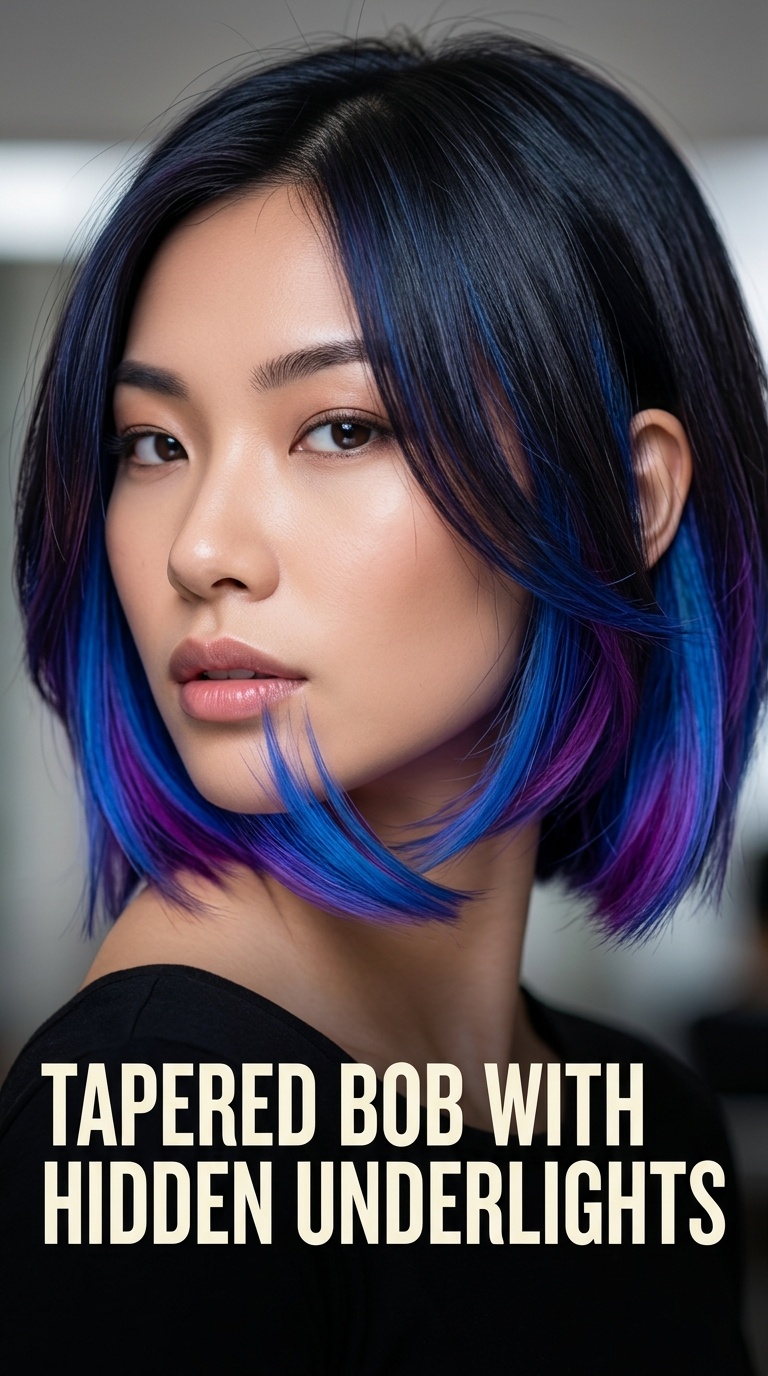 Tapered Bob with Hidden Underlights