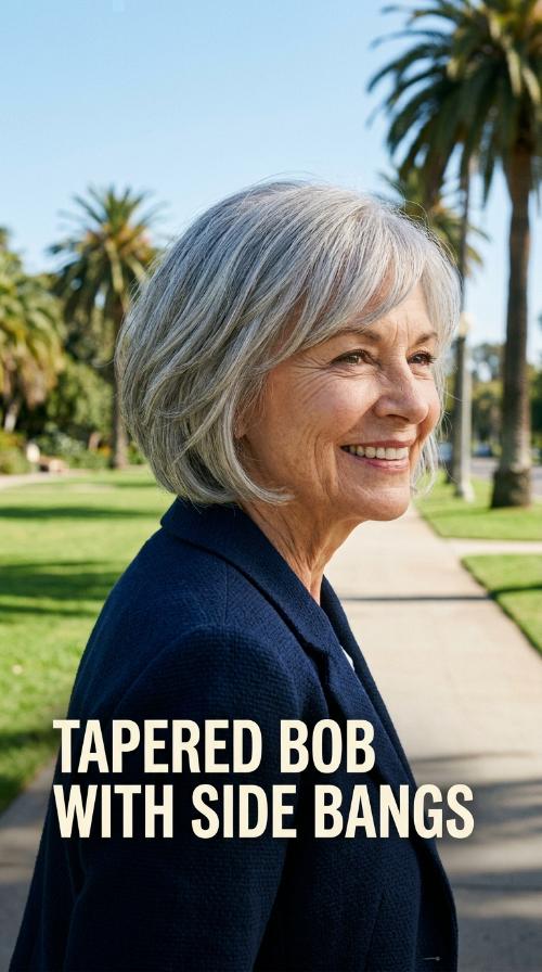 Tapered Bob with Side Bangs