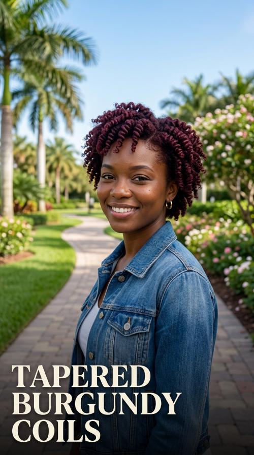 Tapered Burgundy Coils