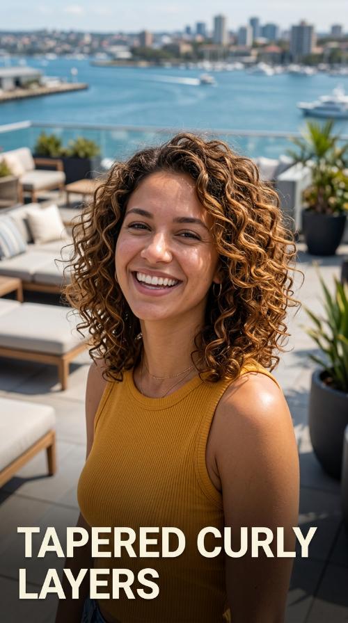 Tapered Curly Layers