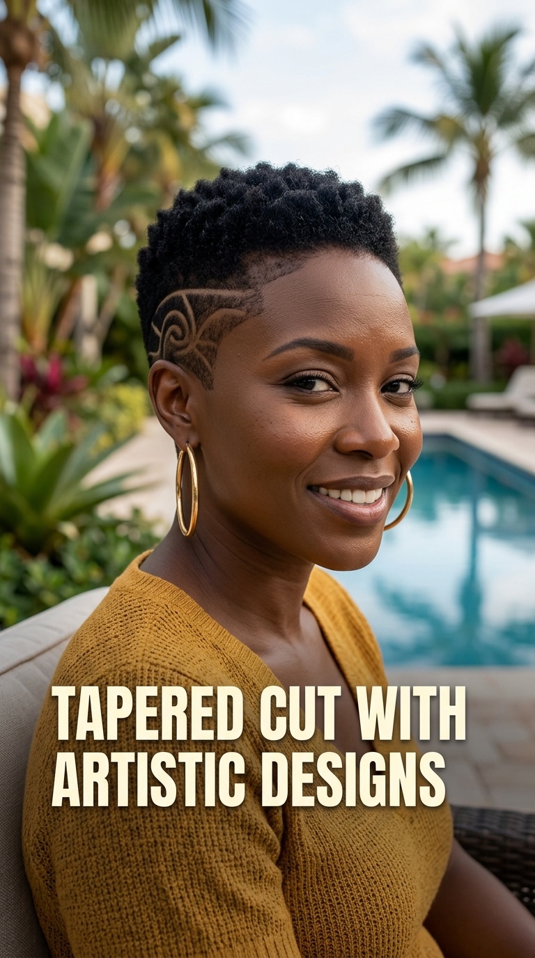 Tapered Cut with Artistic Designs