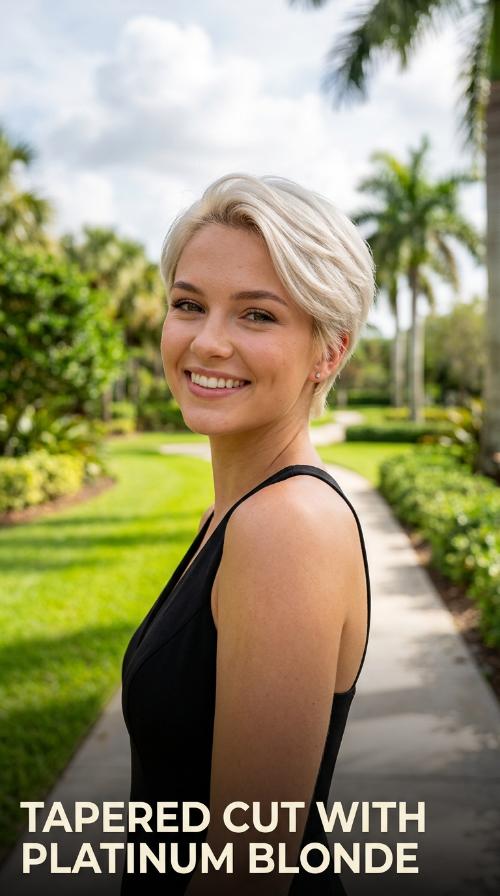 Tapered Cut with Platinum Blonde