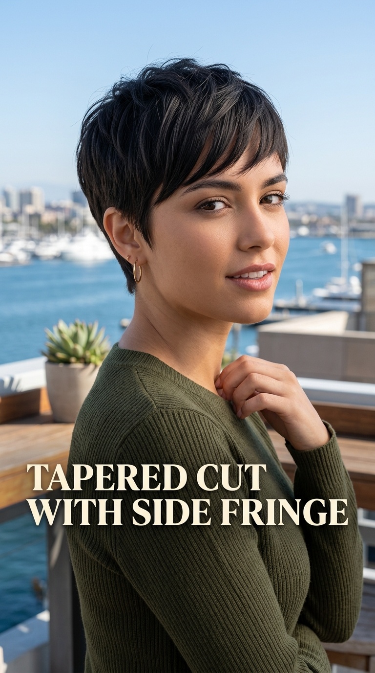 Tapered Cut with Side Fringe