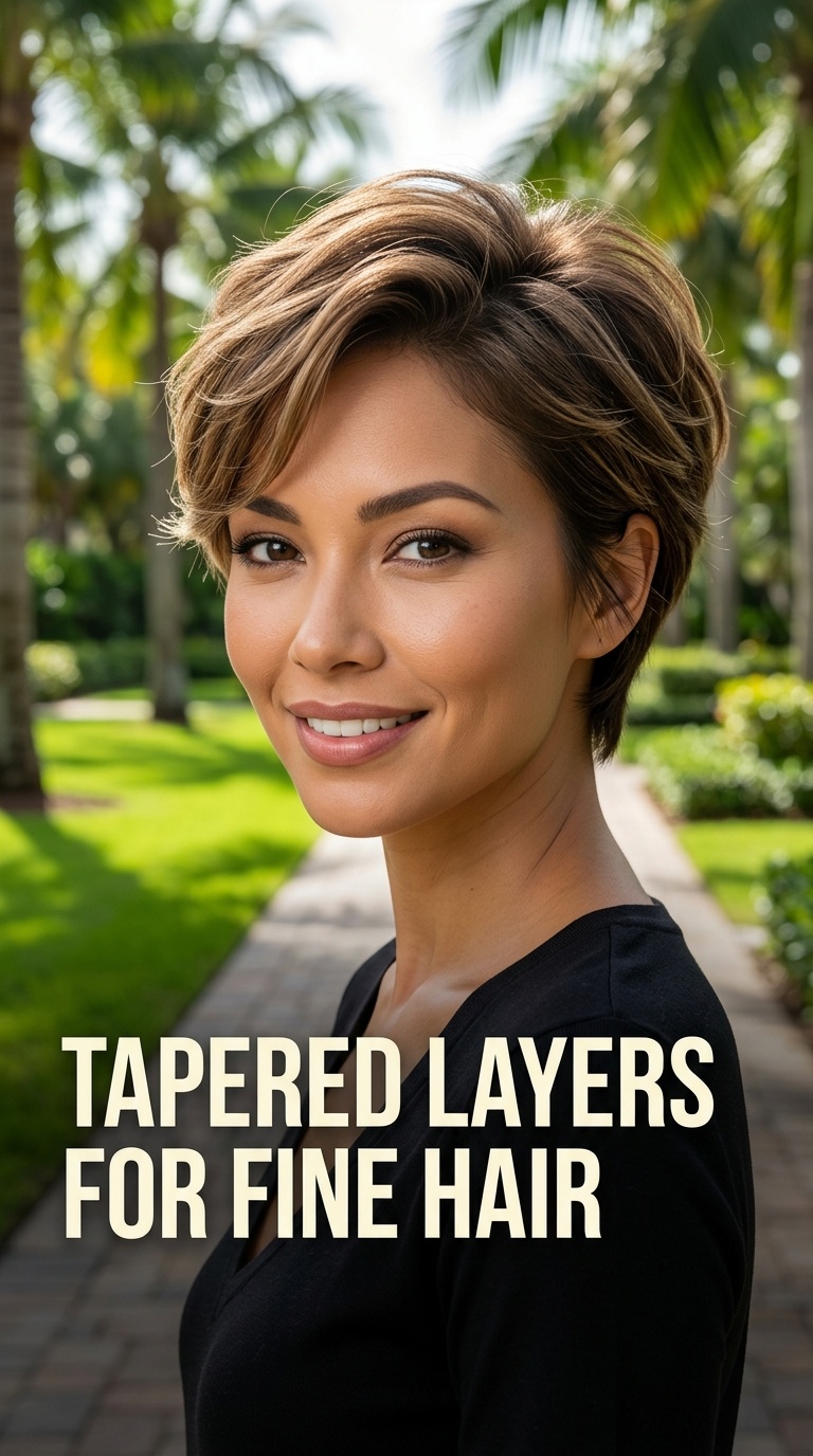 Tapered Layers for Fine Hair