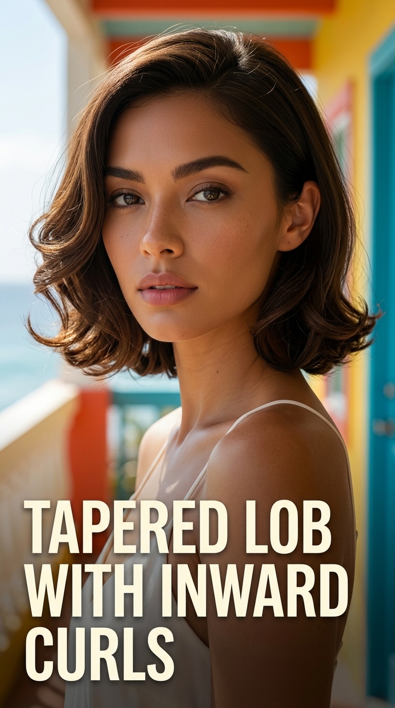Tapered Lob with Inward Curls