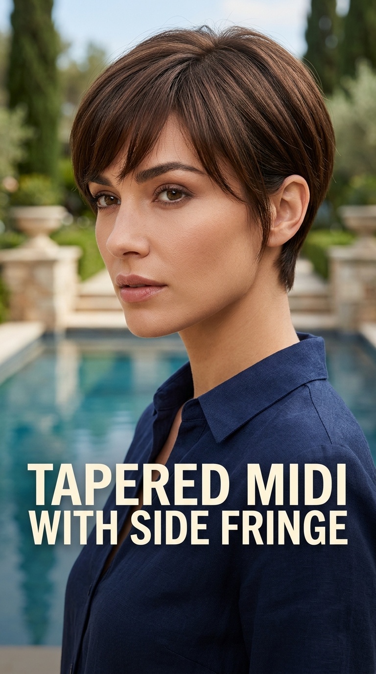 Tapered Midi with Side Fringe