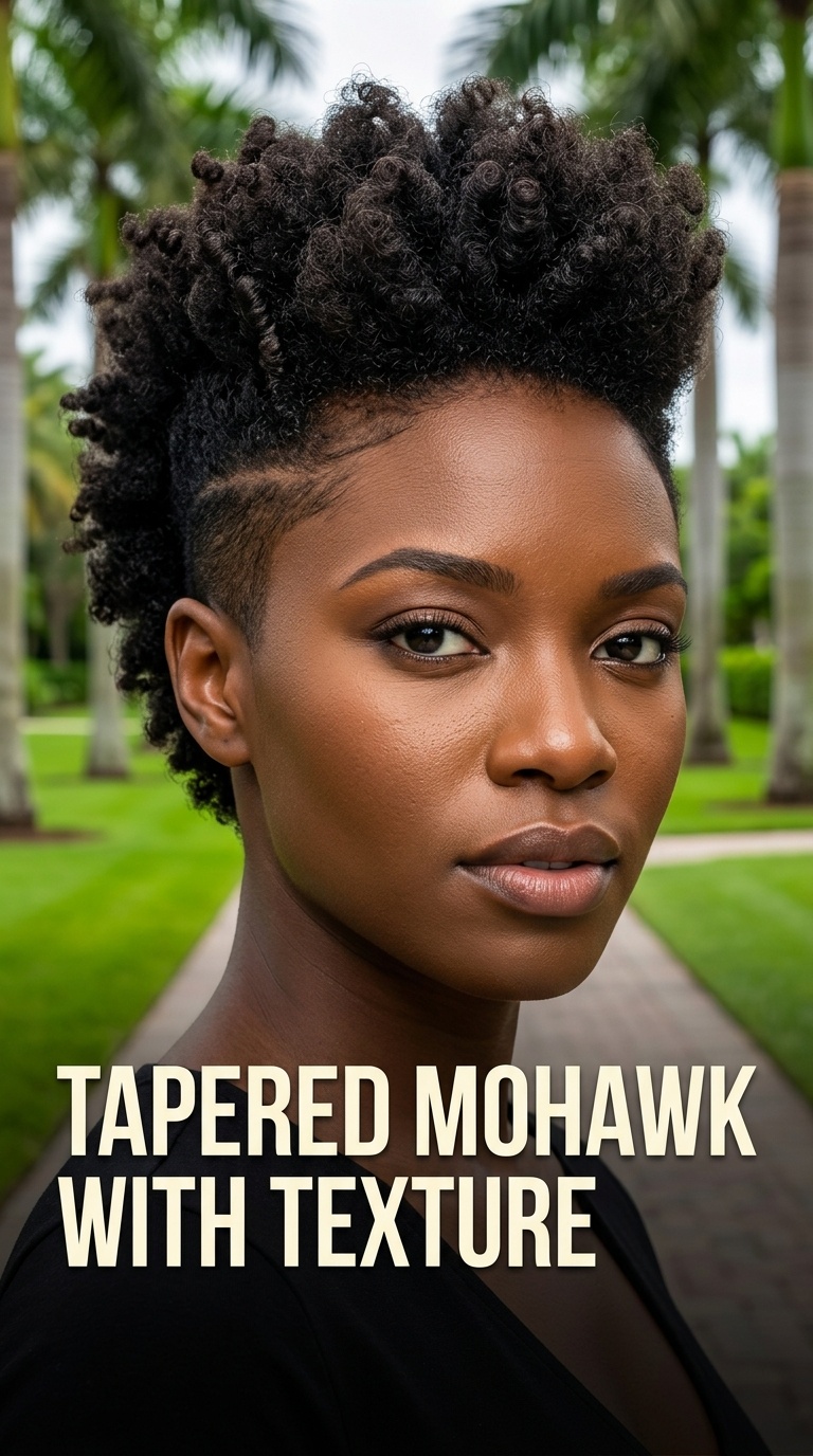 Tapered Mohawk with Texture