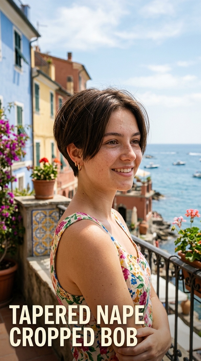 Tapered Nape Cropped Bob