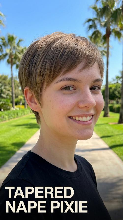 Tapered Nape Pixie