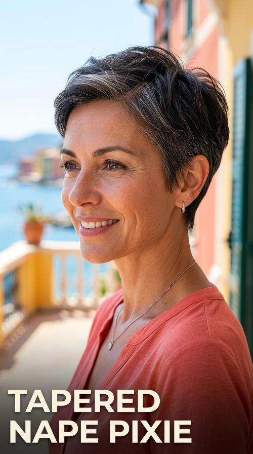 Tapered Nape Pixie