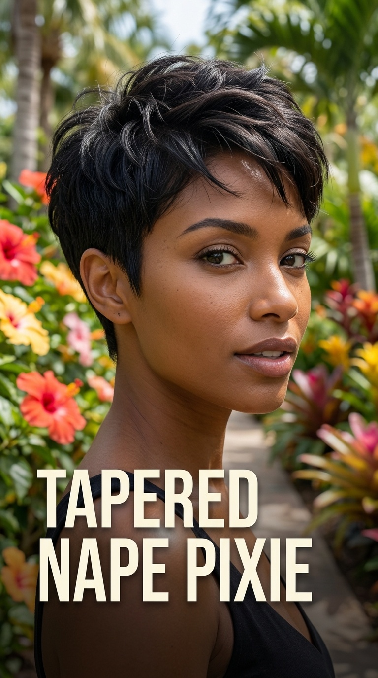 Tapered Nape Pixie
