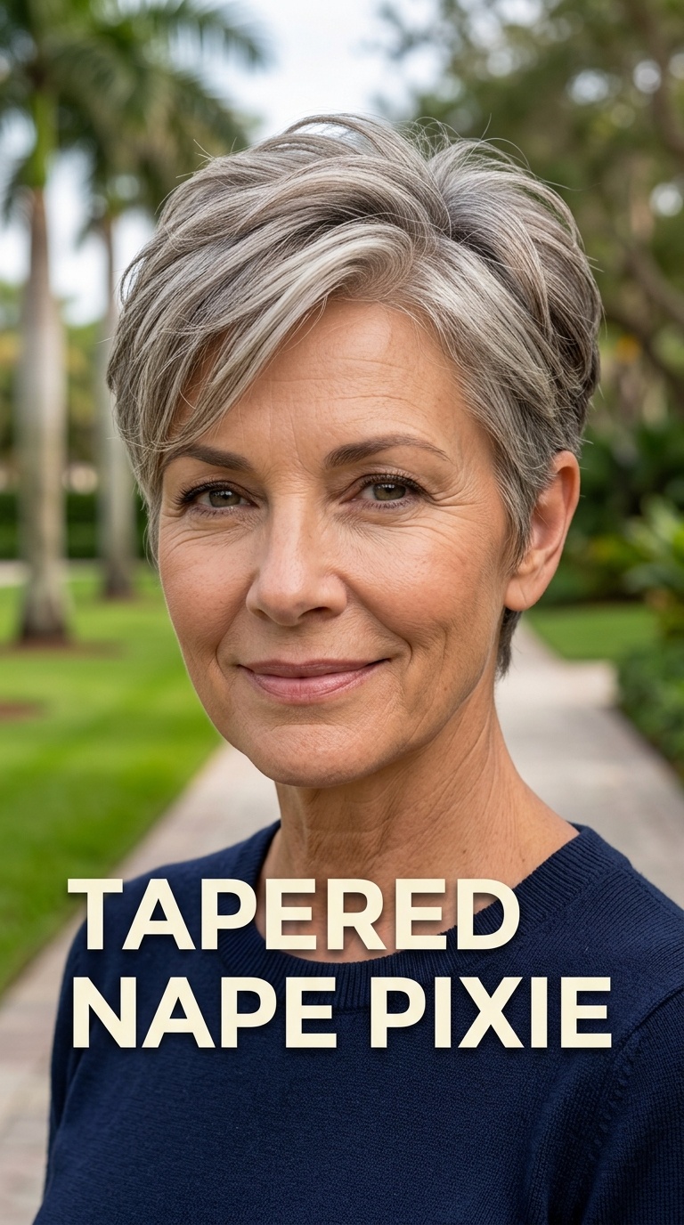 Tapered Nape Pixie