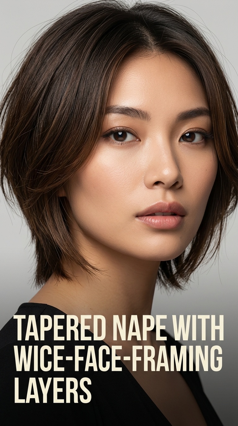 Tapered Nape with Face-Framing Layers