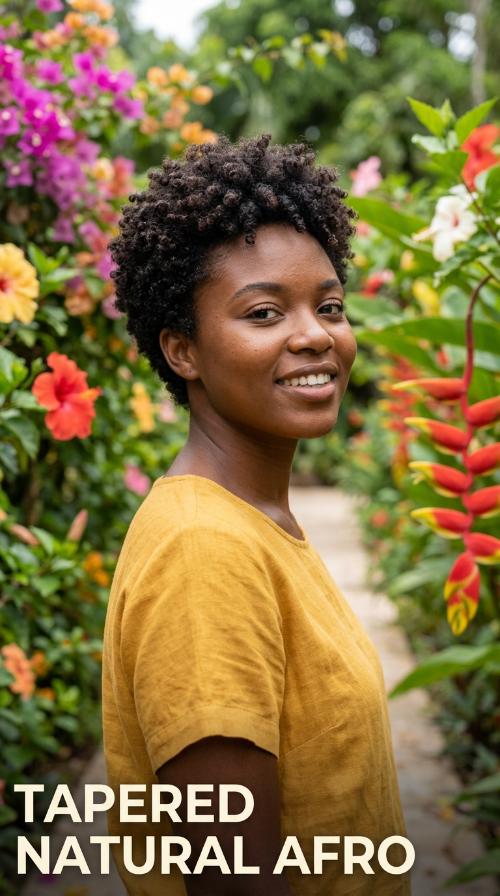 Tapered Natural Afro