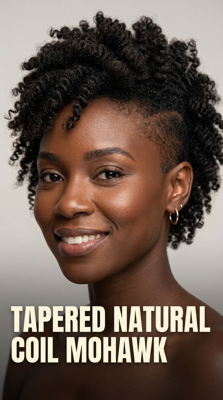 Tapered Natural Coil Mohawk