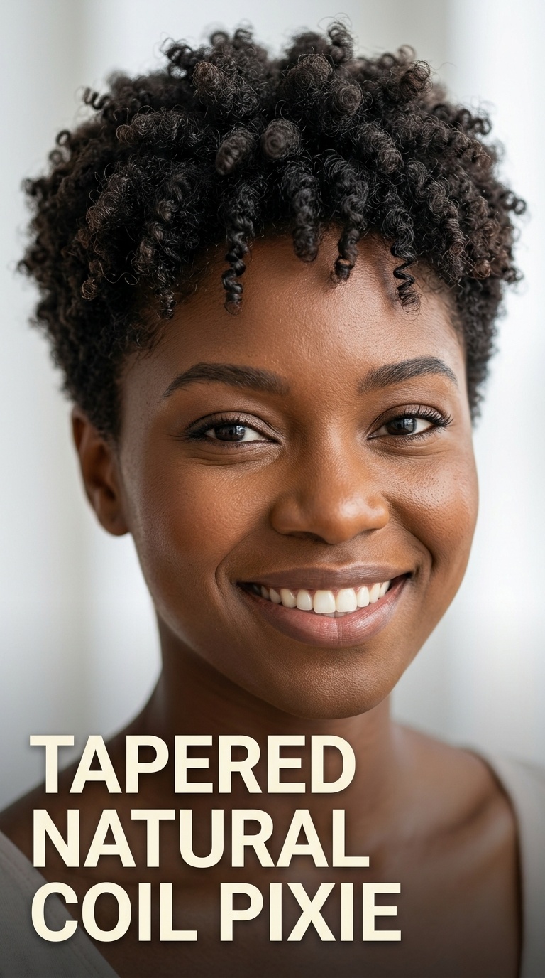 Tapered Natural Coil Pixie