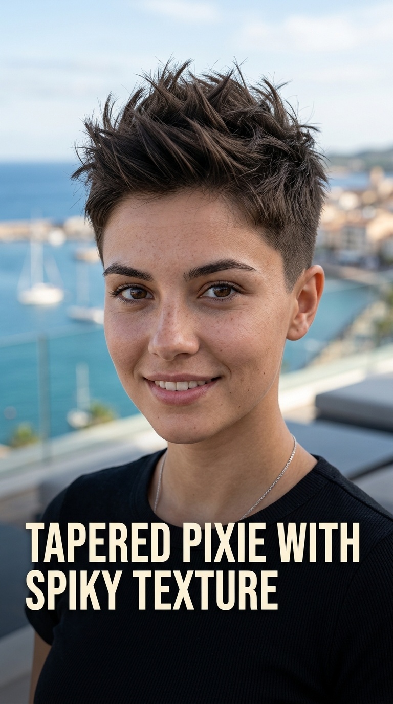 Tapered Pixie with Spiky Texture
