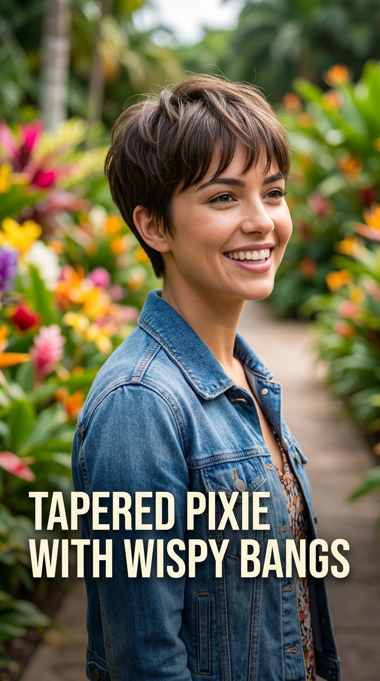 Tapered Pixie with Wispy Bangs