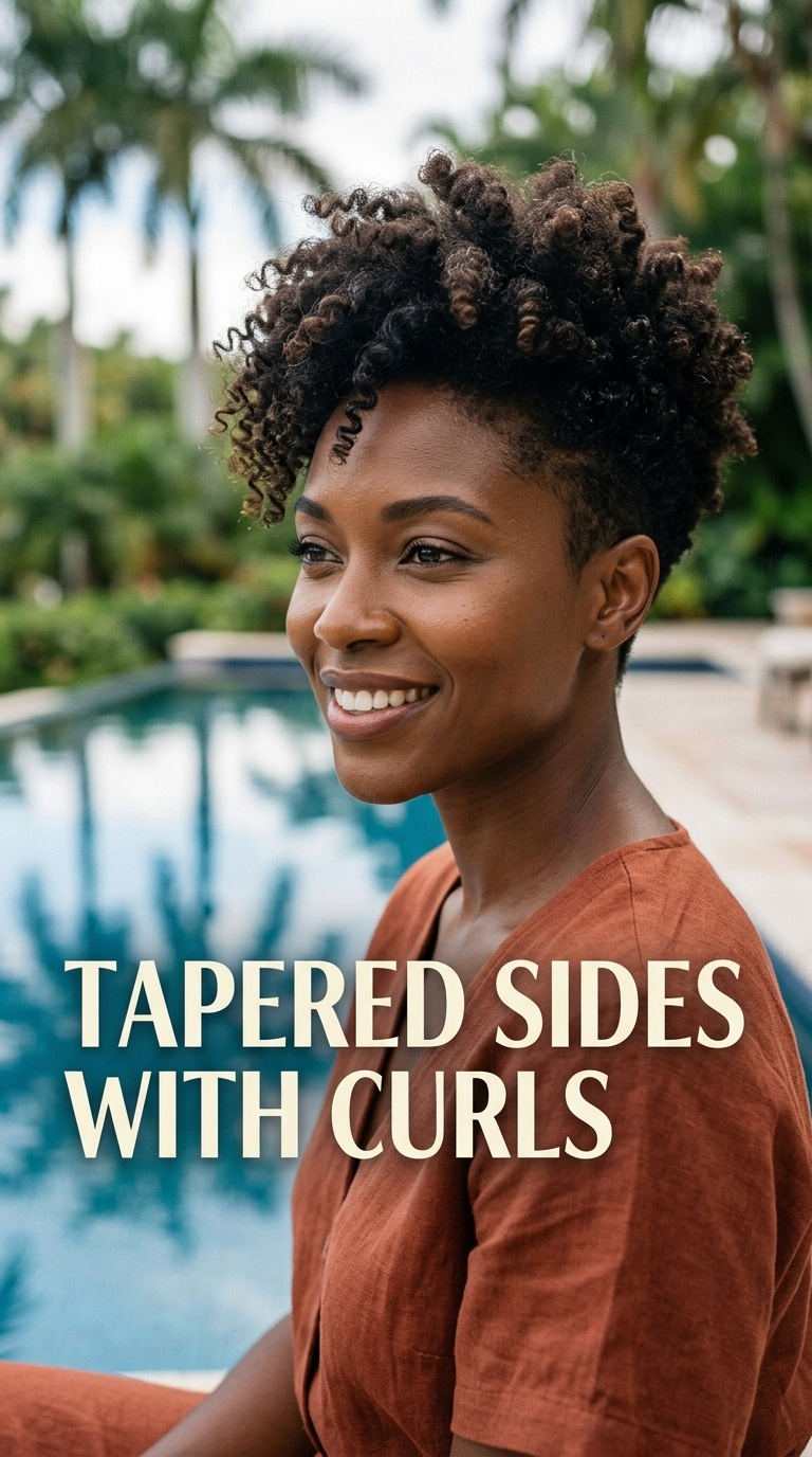Tapered Sides with Curls