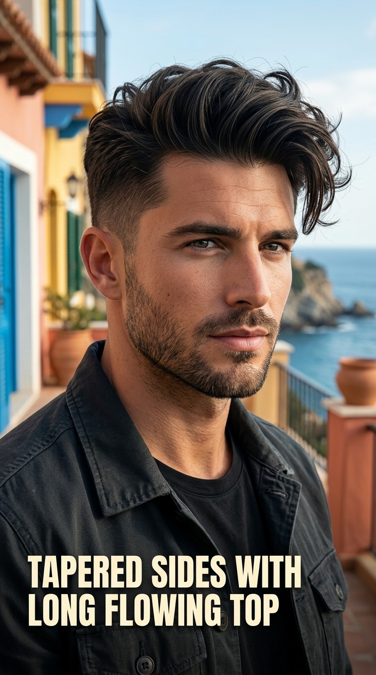 Tapered Sides with Long Flowing Top