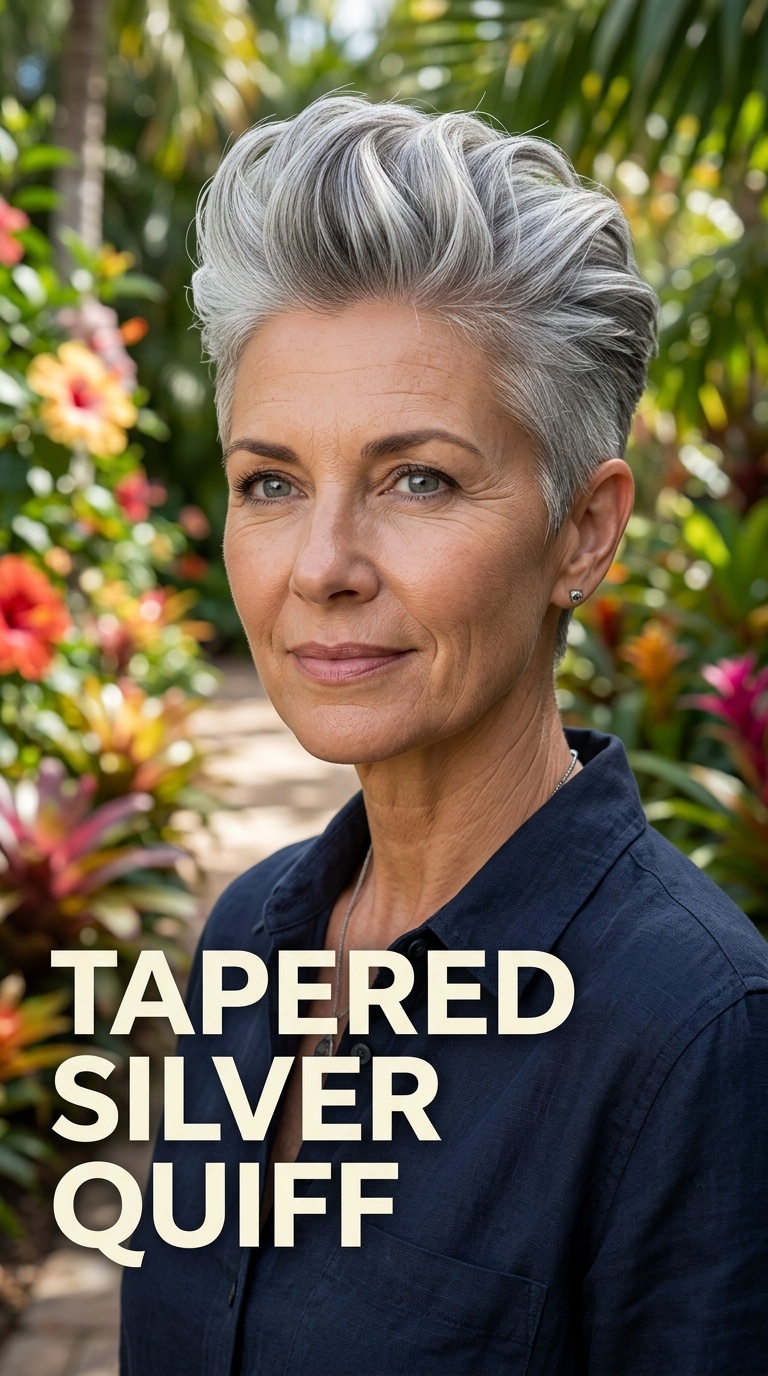 Tapered Silver Quiff