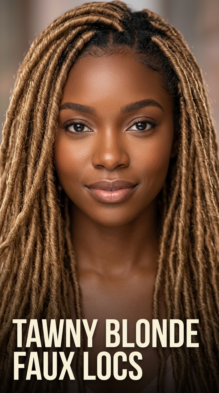Tawny Blonde Faux Locs