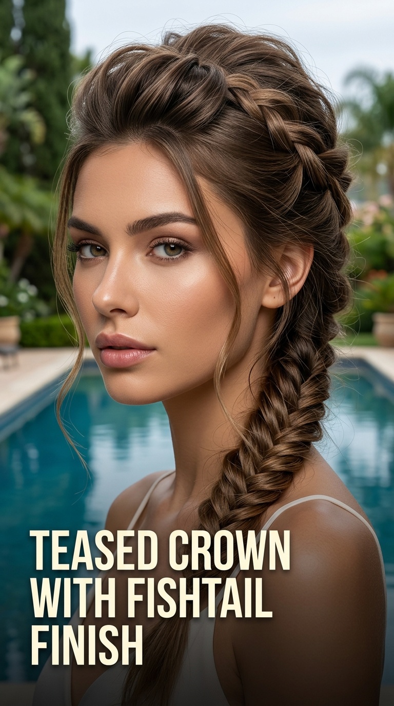 Teased Crown with Fishtail Finish