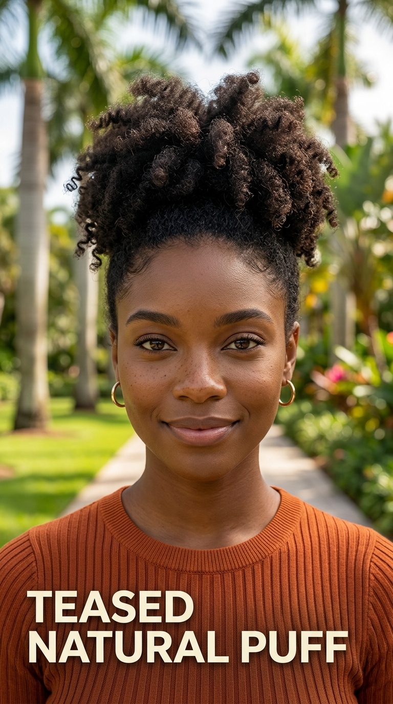 Teased Natural Puff