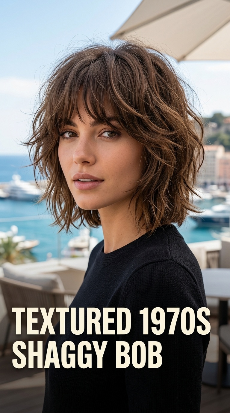 Textured 1970s Shaggy Bob