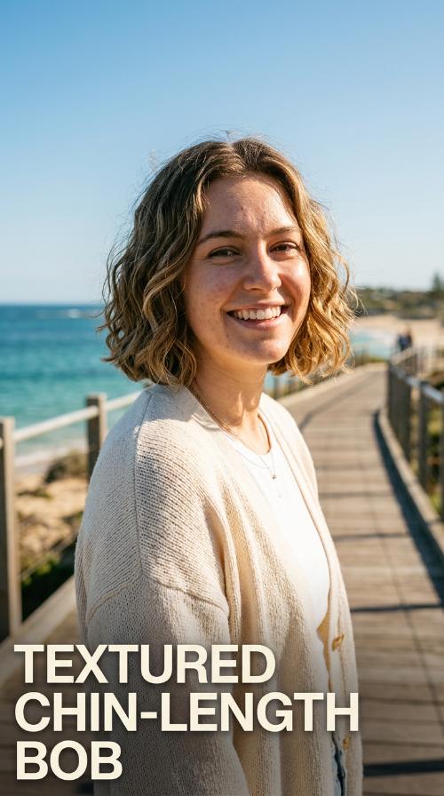 Textured Chin-Length Bob