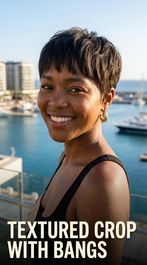 Textured Crop with Bangs